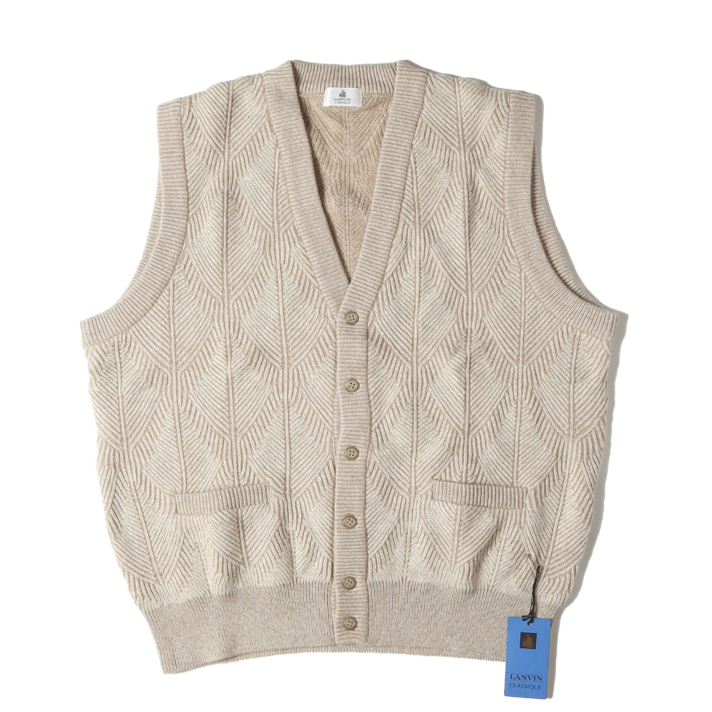 ジオメトリック ジャガード カシミヤ ニット ベスト / CLASSIQUE MADE IN JAPAN