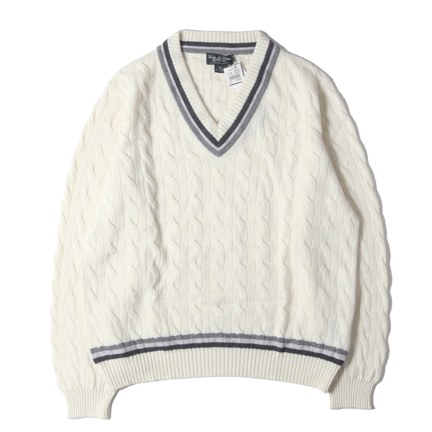 Vネック スコティッシュカシミヤ チルデン ニット セーター / COUNTRY CLUB MADE IN SCOTLAND