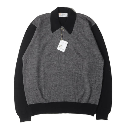 旧タグ ツートーン ニット ポロシャツ / MADE IN ENGLAND