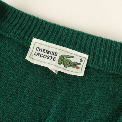 ワンポイント ワニ 刺繍 Vネック ニット セーター / CHEMISE