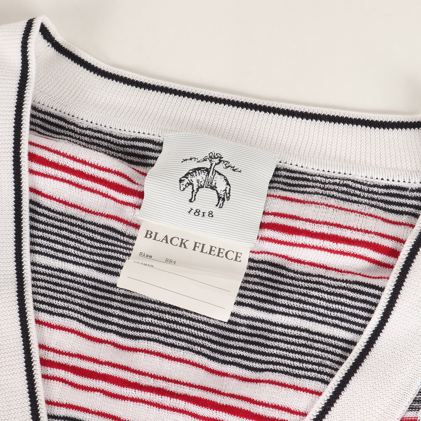 トリコロール チェック コットン ニット カーディガン