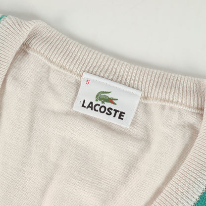 ワンポイント ワニ 刺繍 アーガイル ニット セーター / MADE IN JAPAN