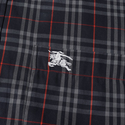 90s ホースマーク刺繍 ノバチェック ボタンダウン ドレス シャツ / MADE IN ENGLAND