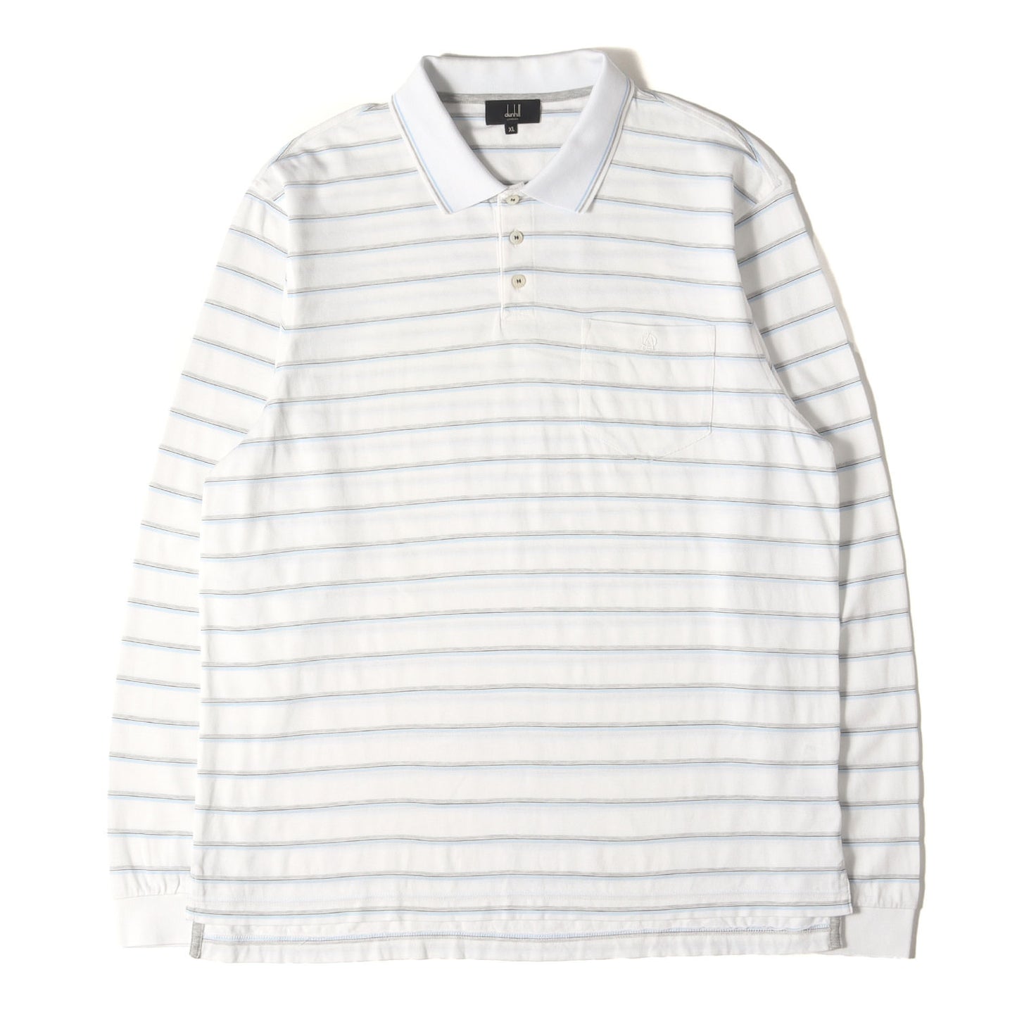 近年モデル ワンポイント刺繍ポケット ボーダー ピケ ポロシャツ