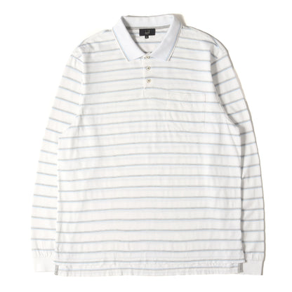 近年モデル ワンポイント刺繍ポケット ボーダー ピケ ポロシャツ
