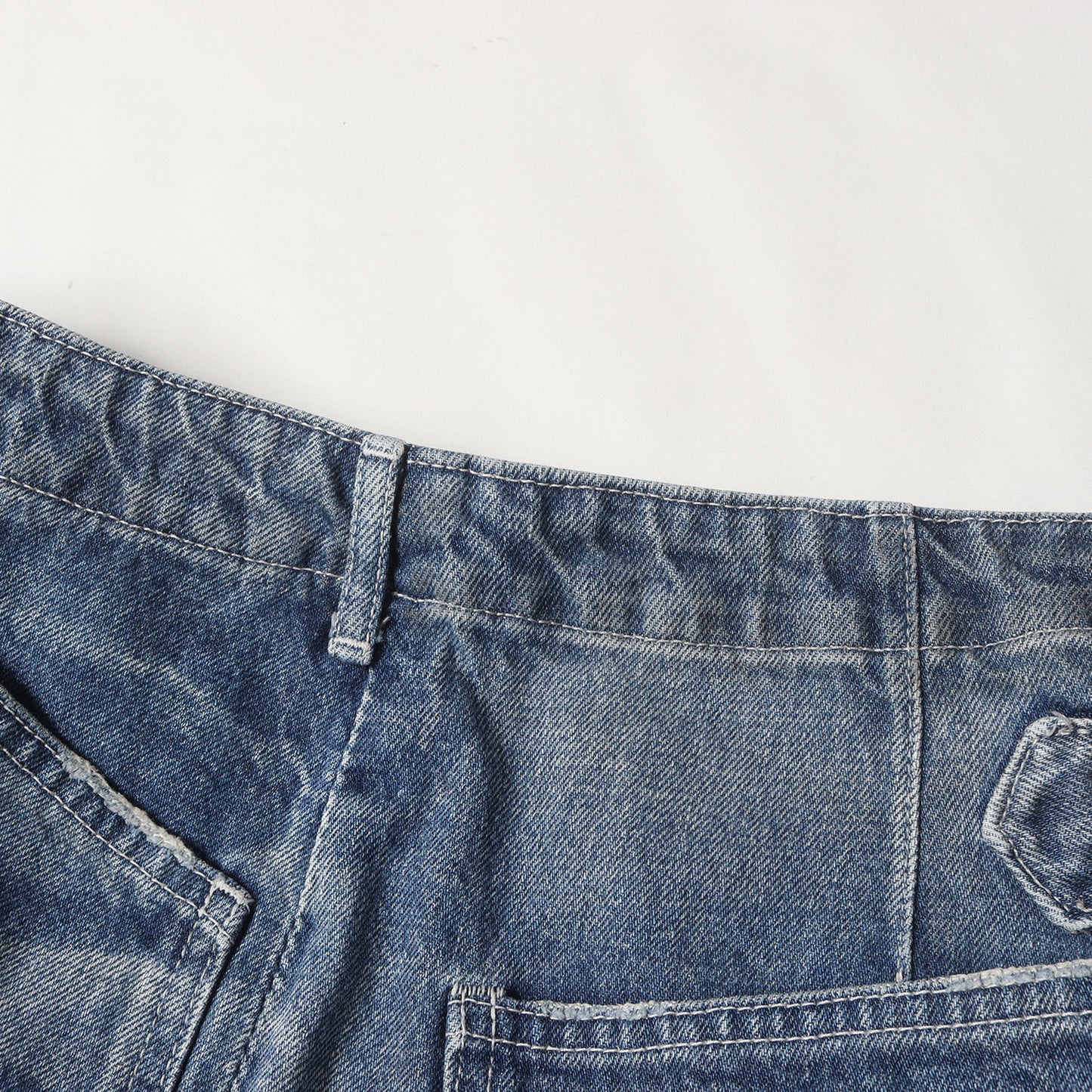 ヴィンテージ加工 デニム ワークパンツ (222060058-1079) / MADE IN JAPAN