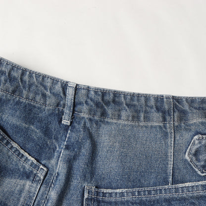 ヴィンテージ加工 デニム ワークパンツ (222060058-1079) / MADE IN JAPAN