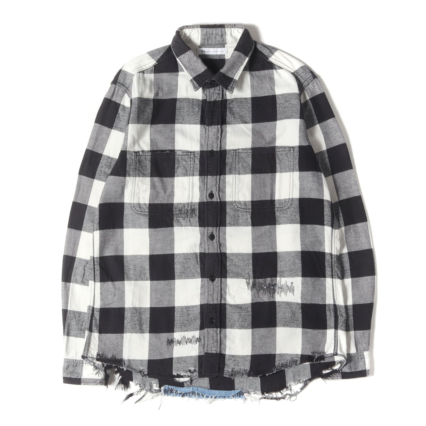 クラッシュ リペア加工 バッファローチェック フランネル シャツ / MADE IN JAPAN