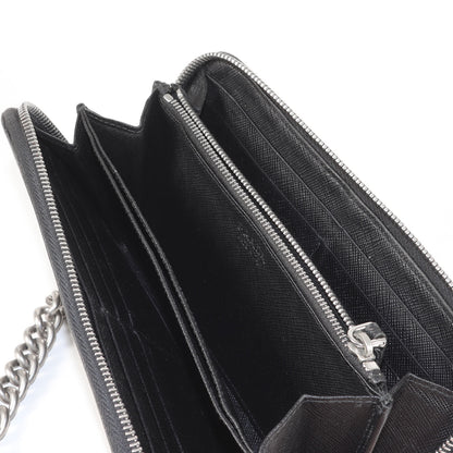 ウォレットチェーン付き サフィアーノレザー ロングウォレット