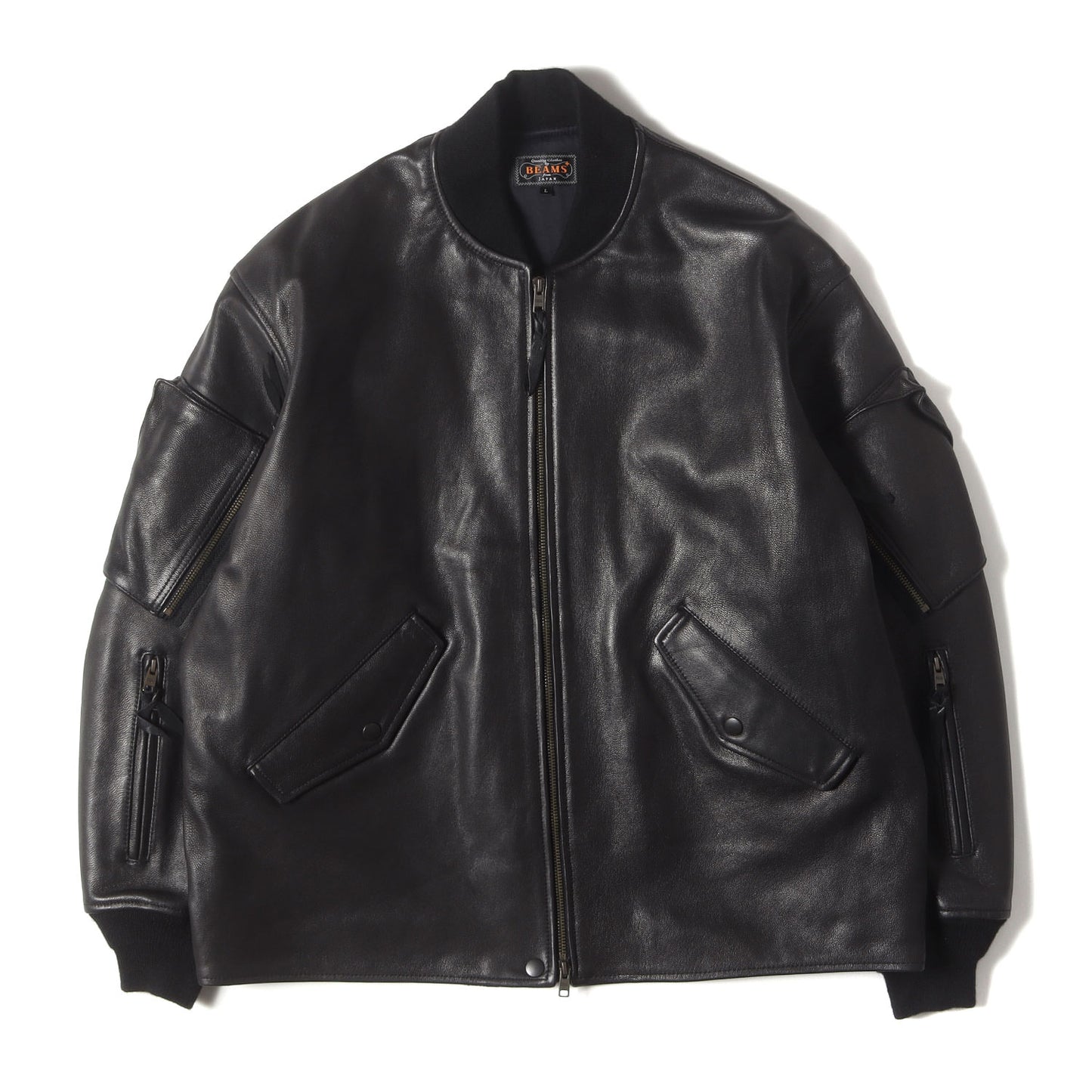 24AW ゴートレザー ミリタリー フライト ボンバー ジャケット (MIL Flight Jacket Leather) / BEAMS PLUS