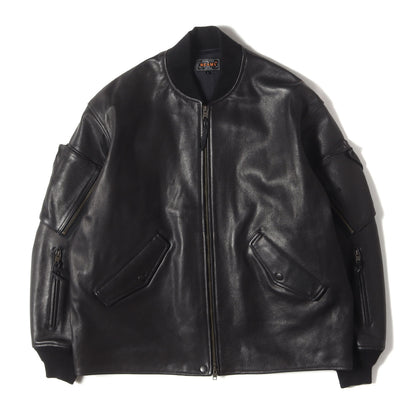 24AW ゴートレザー ミリタリー フライト ボンバー ジャケット (MIL Flight Jacket Leather) / BEAMS PLUS
