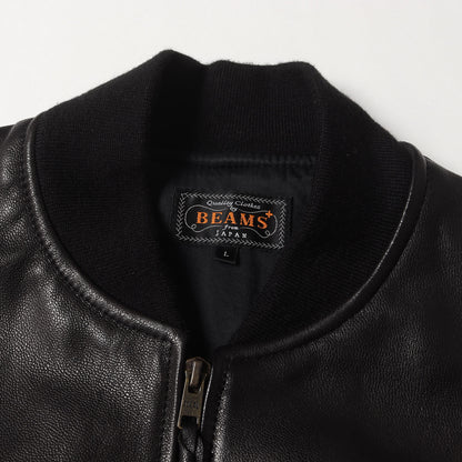24AW ゴートレザー ミリタリー フライト ボンバー ジャケット (MIL Flight Jacket Leather) / BEAMS PLUS