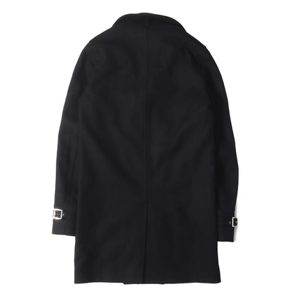 09AW KRIS VAN ASSCHE ダブルブレスト メルトン ピーコート