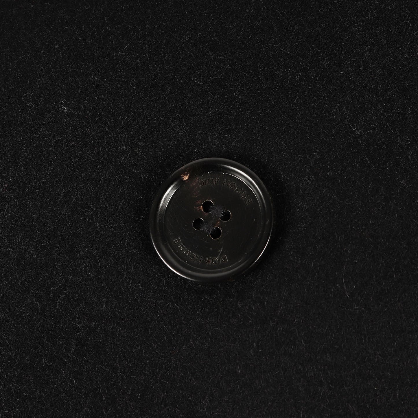 09AW KRIS VAN ASSCHE ダブルブレスト メルトン ピーコート