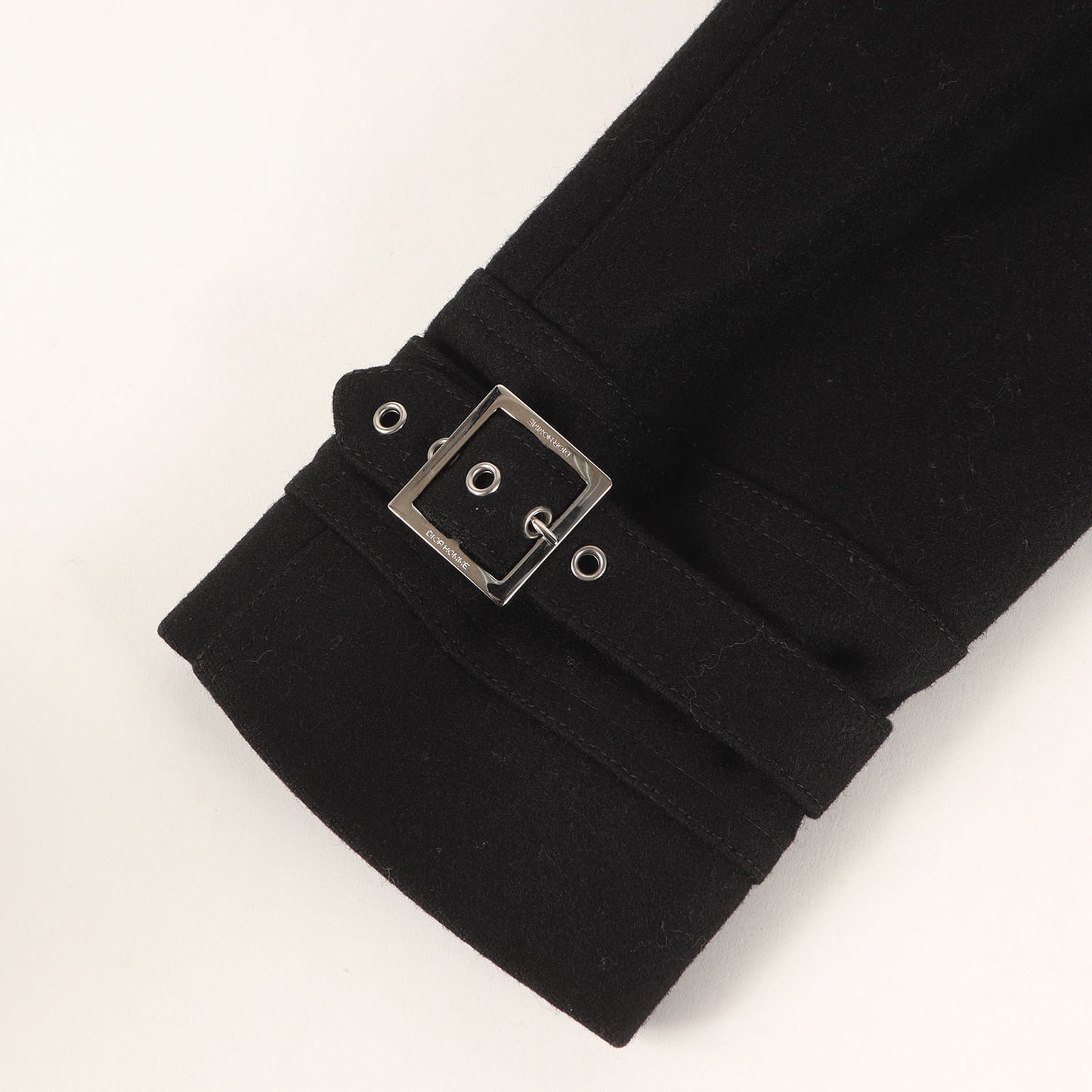 09AW KRIS VAN ASSCHE ダブルブレスト メルトン ピーコート