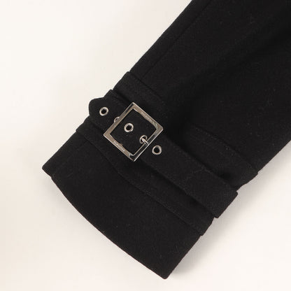 09AW KRIS VAN ASSCHE ダブルブレスト メルトン ピーコート