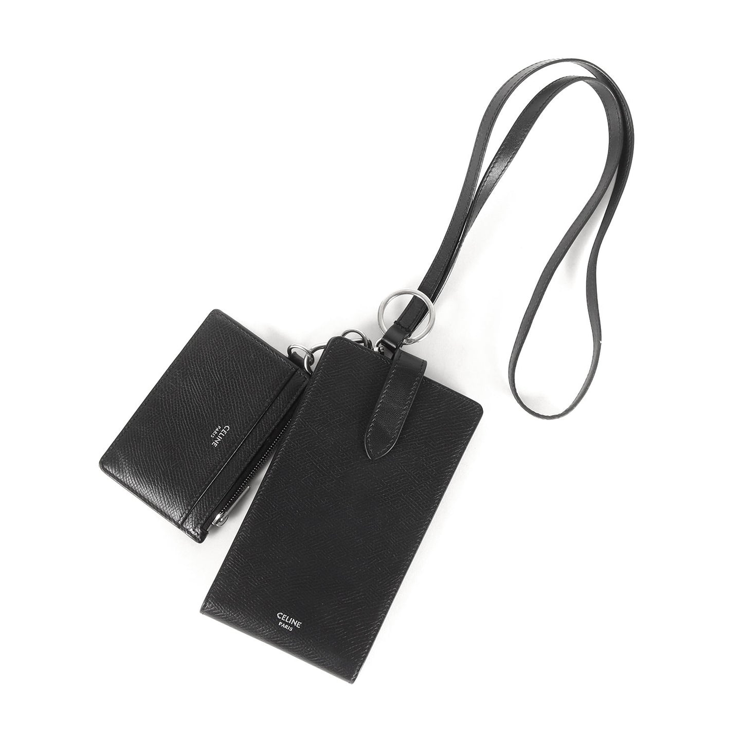 カードケース付き レザー ショルダー フォンケース