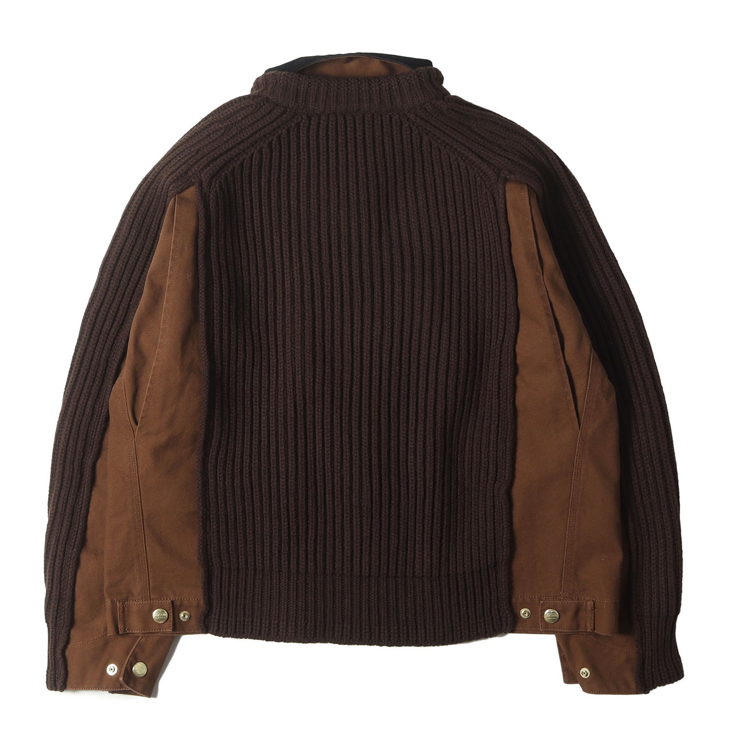 25AW × Carhartt WIP ウォッシュド加工 ダックキャンバス ニット コンビ ジャケット (Washed Duck x Wool Knit Blouson)