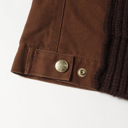 25AW × Carhartt WIP ウォッシュド加工 ダックキャンバス ニット コンビ ジャケット (Washed Duck x Wool Knit Blouson)