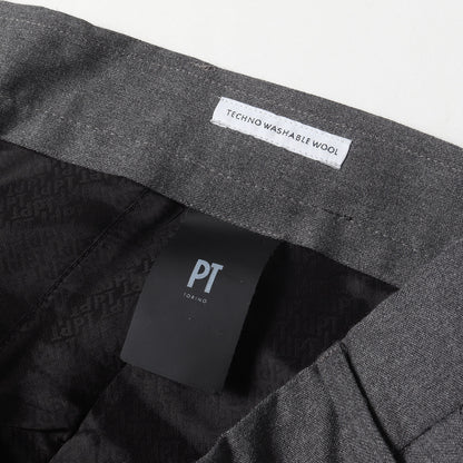 23SS テクノウォッシャブル ウール サキソニー トラウザー パンツ (Active LAMDA ノープリーツ スラックス)