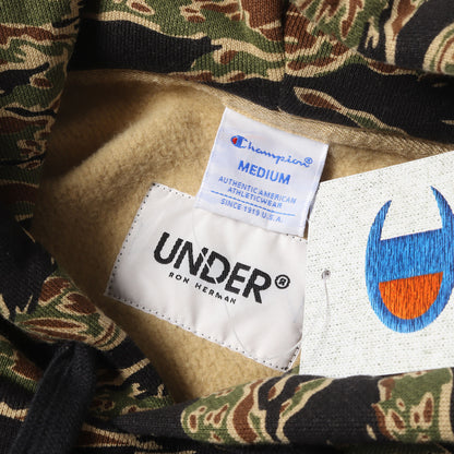 24AW × Champion バックロゴ タイガーカモ スウェット パーカー