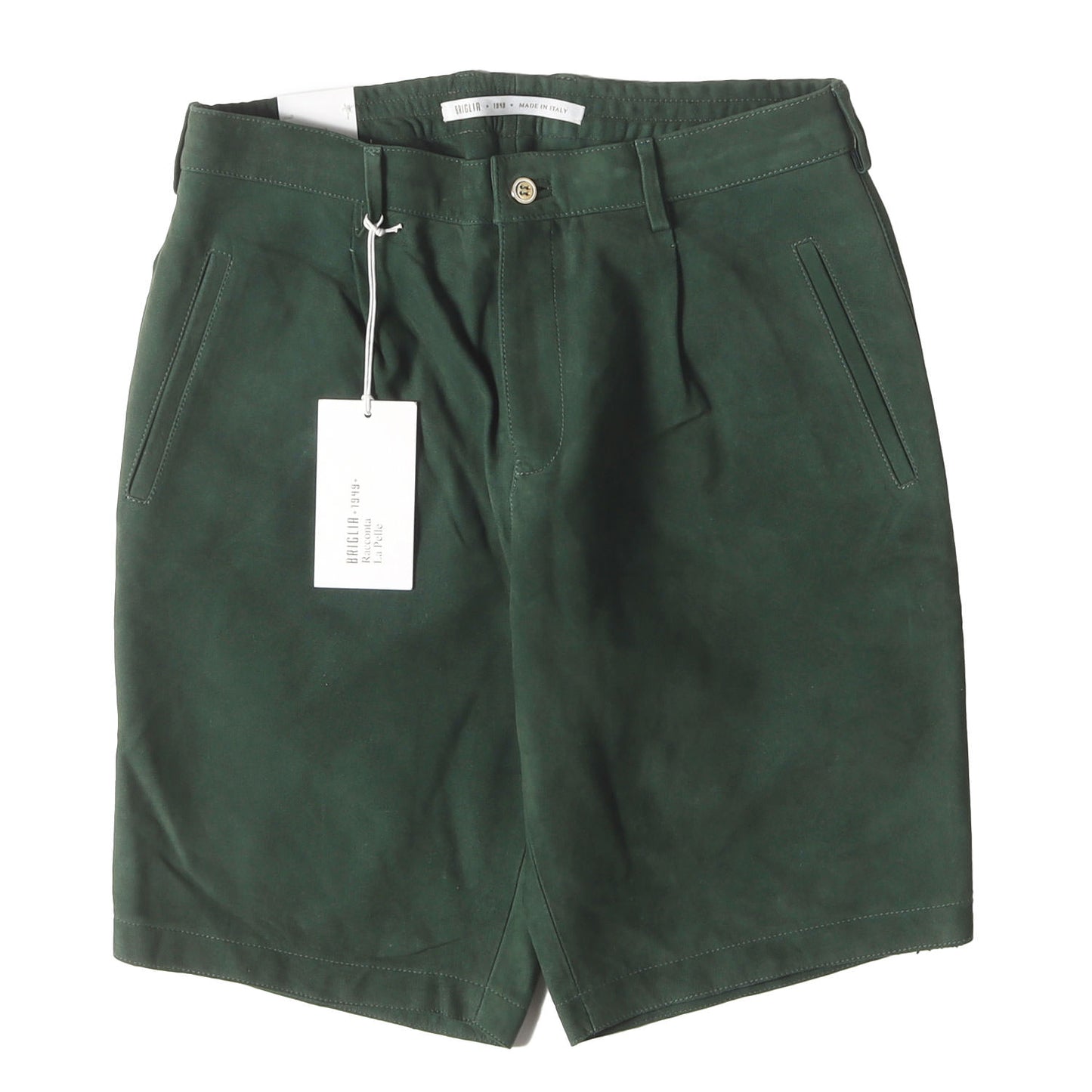 ワンタック ヌバックレザー ショート パンツ / MADE IN ITALY