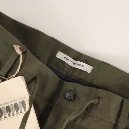 22AW ワンタック テーパード ストレッチ ピーチスキン スラックス (MASACCIO/M1) / MADE IN ITALY