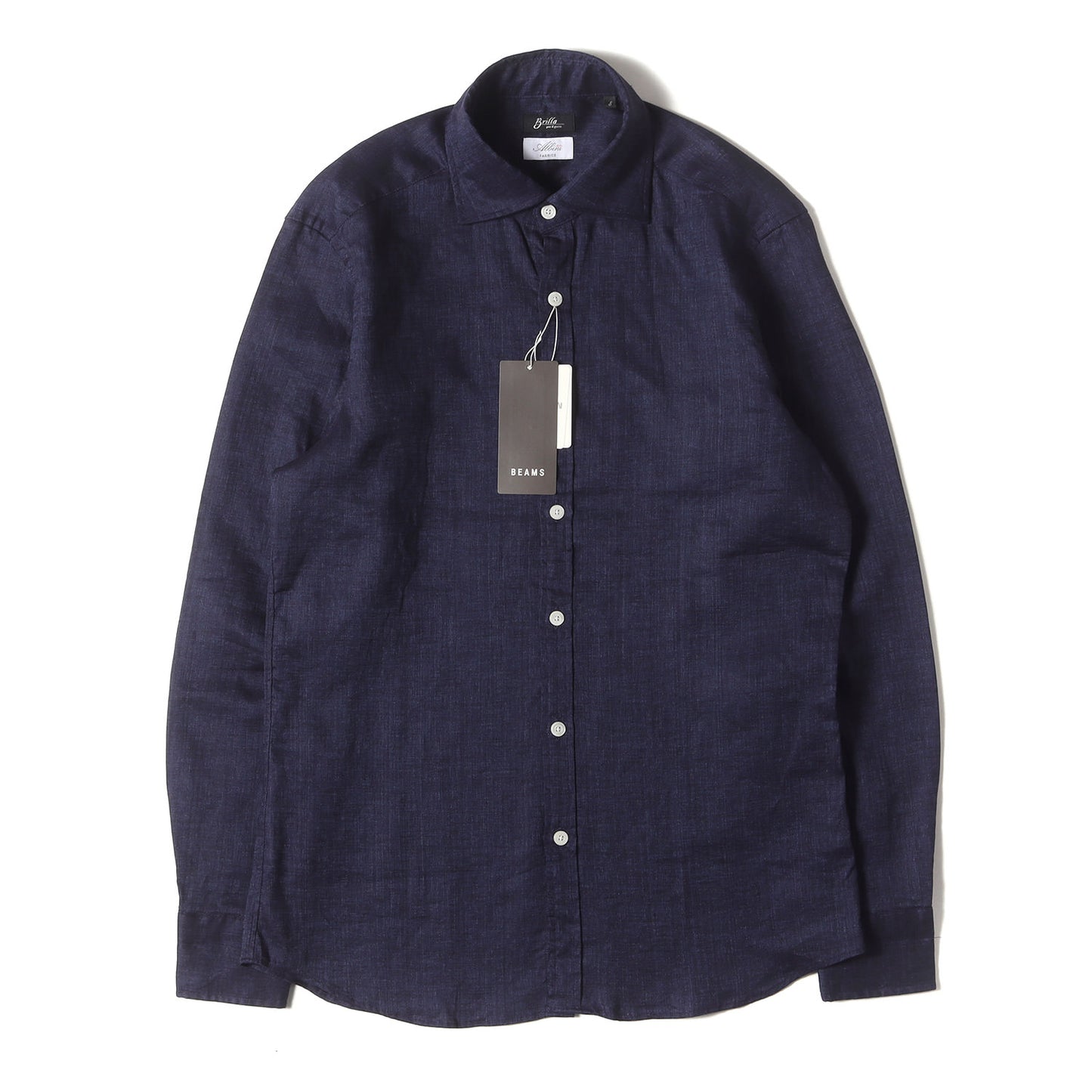 25SS リネン ナチュラルストレッチ ワイドカラーシャツ