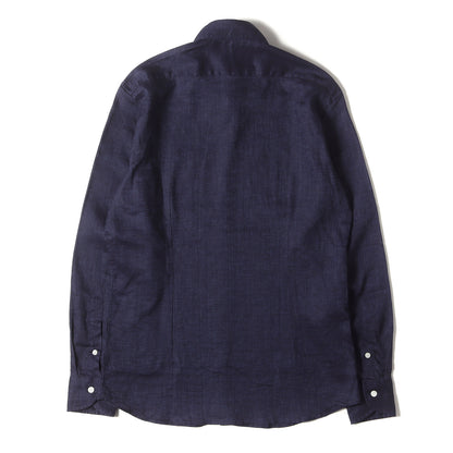 25SS リネン ナチュラルストレッチ ワイドカラーシャツ