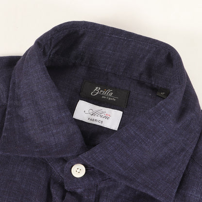 25SS リネン ナチュラルストレッチ ワイドカラーシャツ