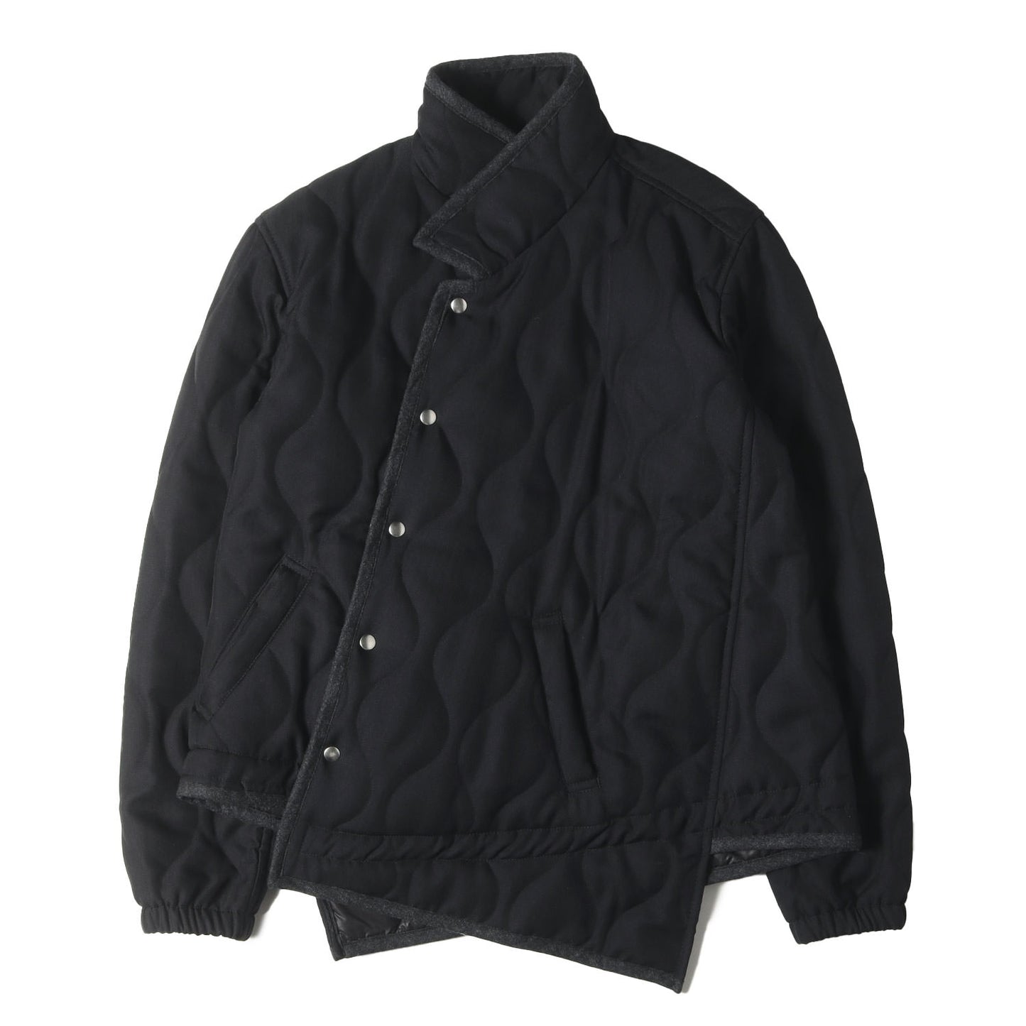 22AW アシンメトリー キルティング コーチジャケット (COACH JACKET)