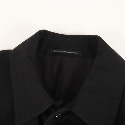 00s アンゴラ混 ウールギャバ 4B ステンカラー コート / Y's