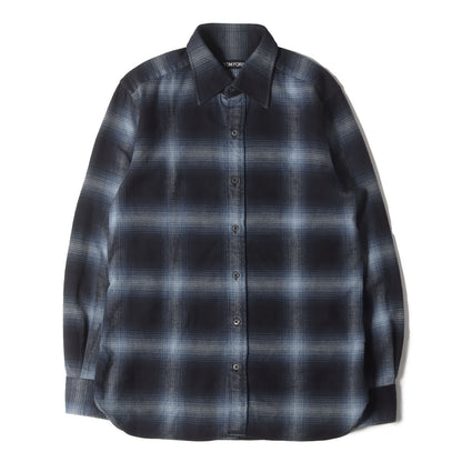22AW オンブレチェック フランネル シャツ (OVERCHECK LEISURE SHIRT)