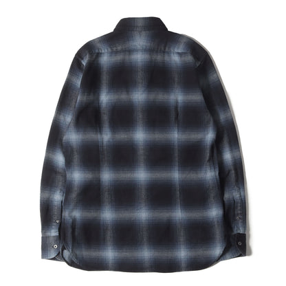 22AW オンブレチェック フランネル シャツ (OVERCHECK LEISURE SHIRT)
