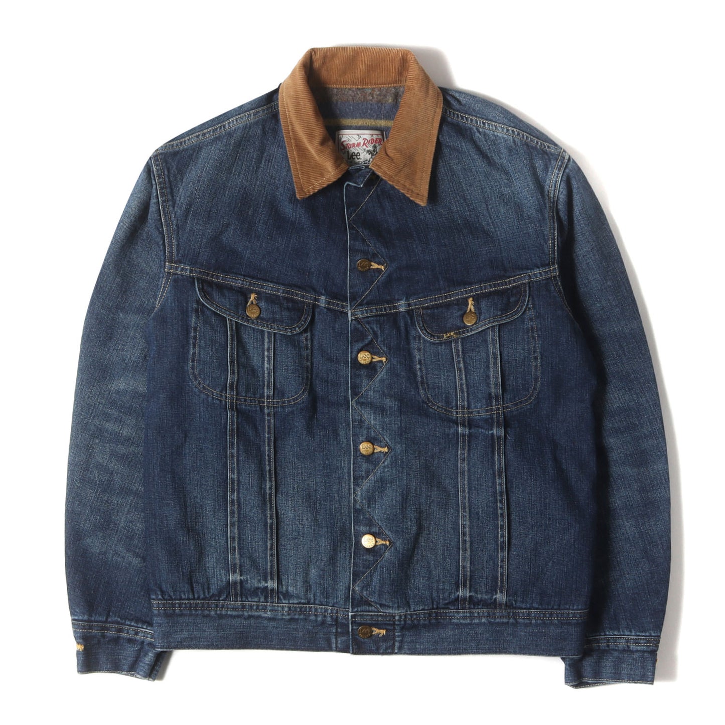 25AW × Lee ヴィンテージウォッシュ ブランケット付き デニム トラッカー ジャケット (LEE / SD Storm Rider Denim Jacket 101 LJ VW)