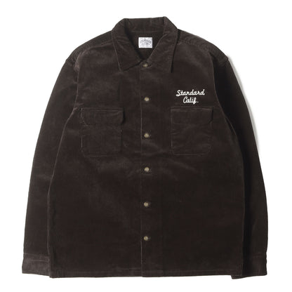 チェーンロゴ 刺繍 ストレッチ コーデュロイ シャツ (SD Stretch Corduroy Shirt)