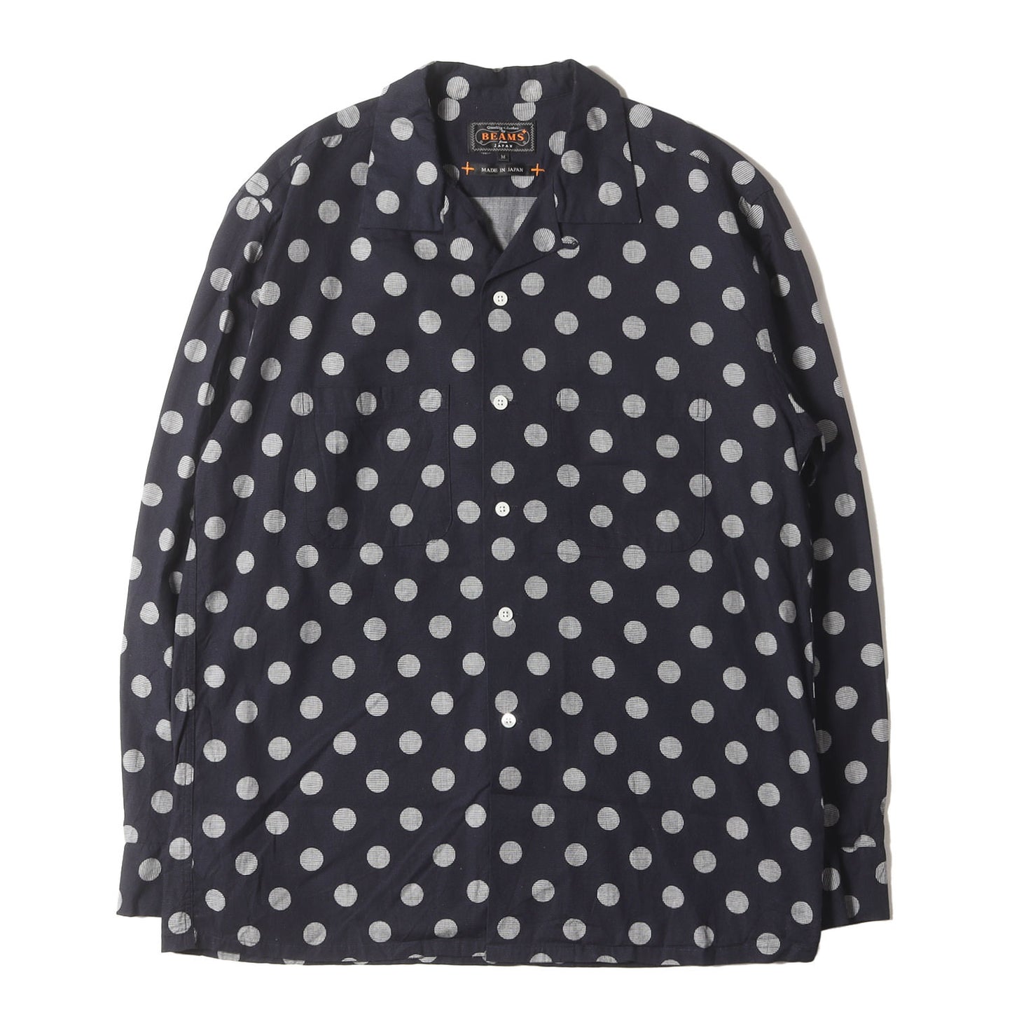 24AW オープンカラー ハウンドトゥースドット シャツ (Open Collar Shirt Over Print) / BEAMS PLUS