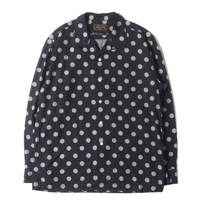24AW オープンカラー ハウンドトゥースドット シャツ (Open Collar Shirt Over Print) / BEAMS PLUS