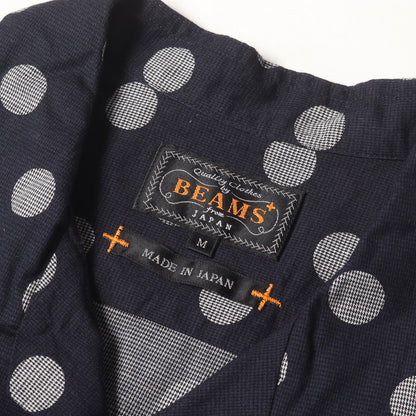 24AW オープンカラー ハウンドトゥースドット シャツ (Open Collar Shirt Over Print) / BEAMS PLUS