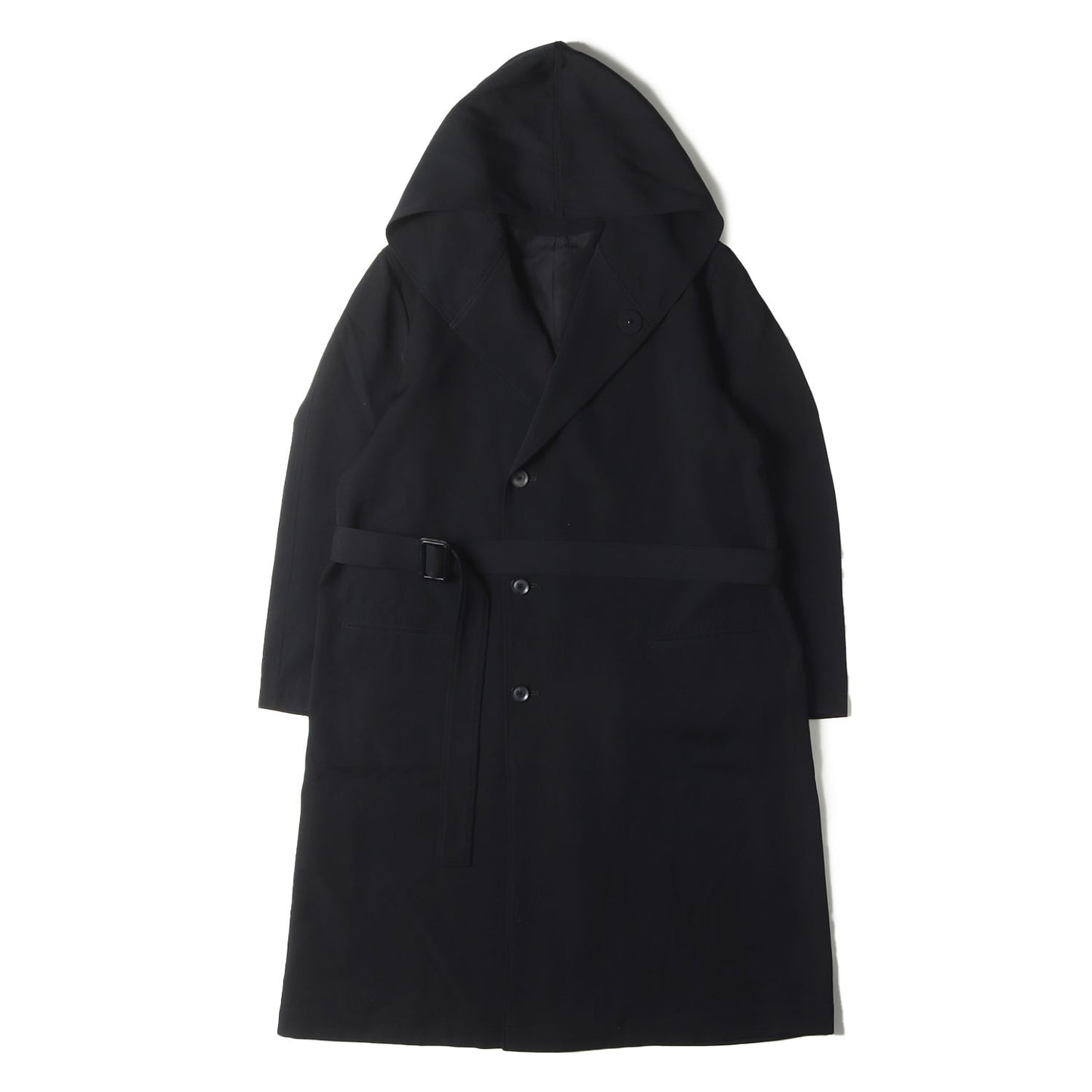 フーデッド ウールギャバ ロング コート (WOOL GABARDINE HOODED COAT) / REGULATION Yohji Yamamoto MEN