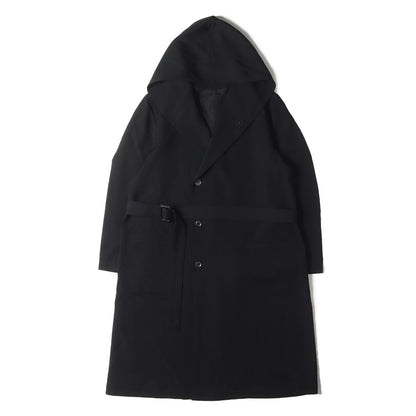 フーデッド ウールギャバ ロング コート (WOOL GABARDINE HOODED COAT) / REGULATION Yohji Yamamoto MEN