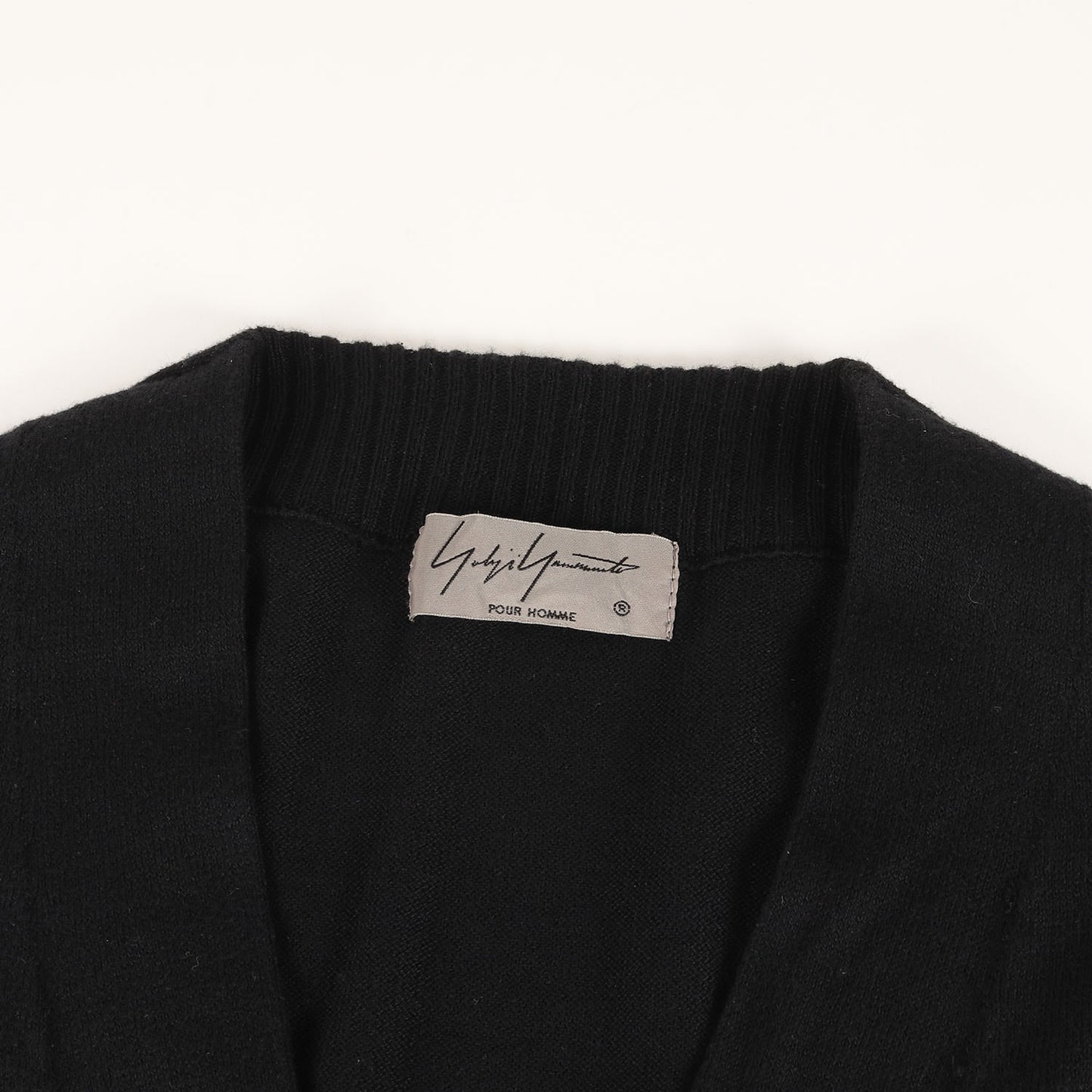 バックジャガード コットンニット ロングカーディガン (女柄CD) / POUR HOMME