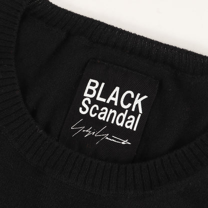 グラフィック ロゴ ハイゲージ コットン ニット (南極2号 JQ PO) / BLACK Scandal