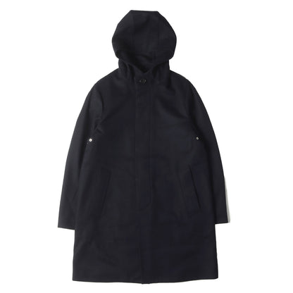 フライフロント フーテッド ウールモッサ コート