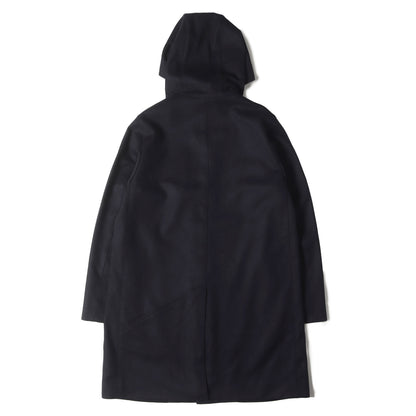 フライフロント フーテッド ウールモッサ コート