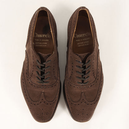 フルグローブ スウェード メダリオン ウイングチップ オックスフォード シューズ