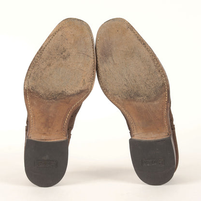 フルグローブ スウェード メダリオン ウイングチップ オックスフォード シューズ