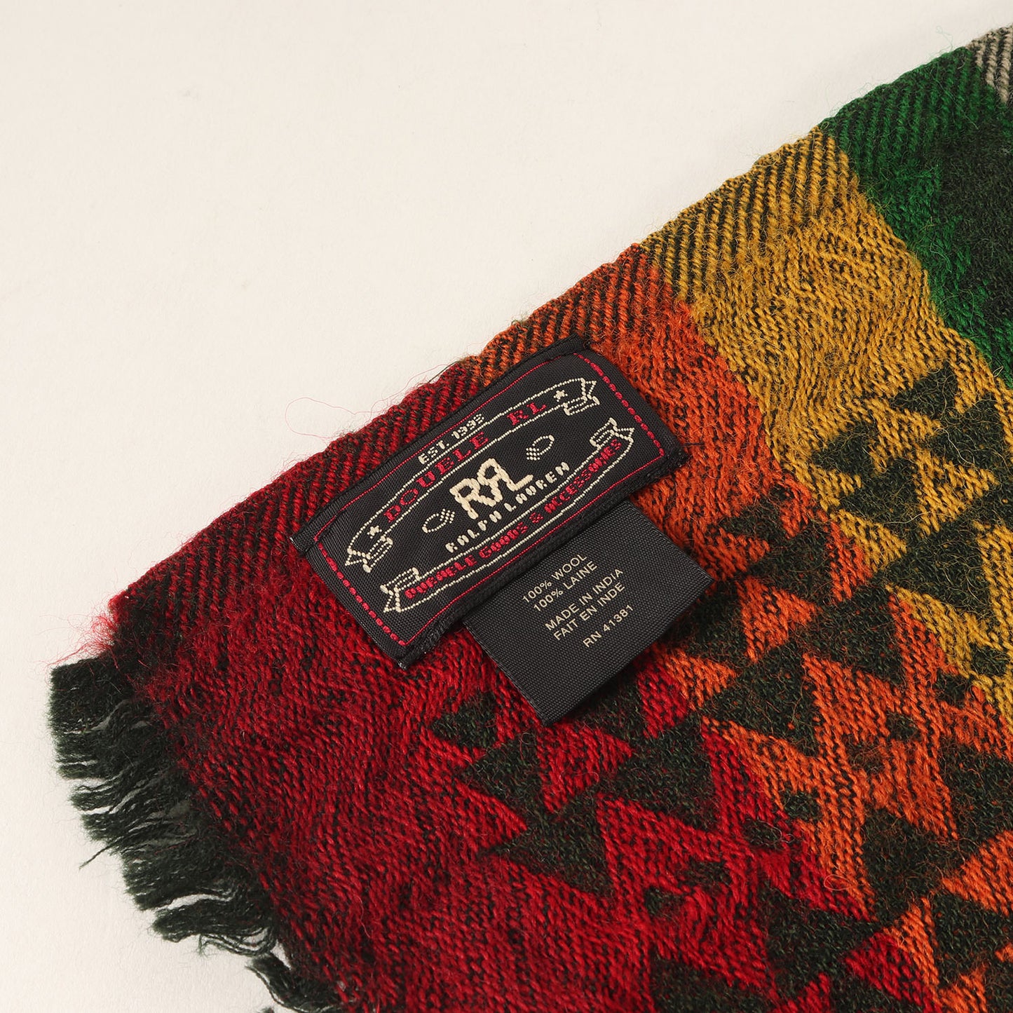 ネイティブ チマヨ ジャガード フリンジ マフラー