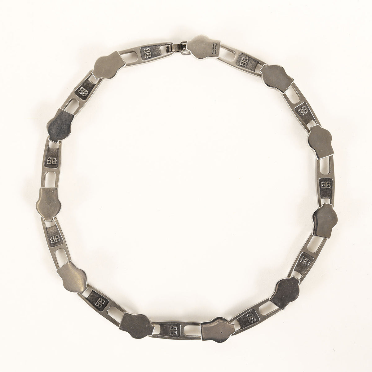 21SS BB刻印 ジッパー リンクチェーン チョーカー ネックレス (Zip Necklace)