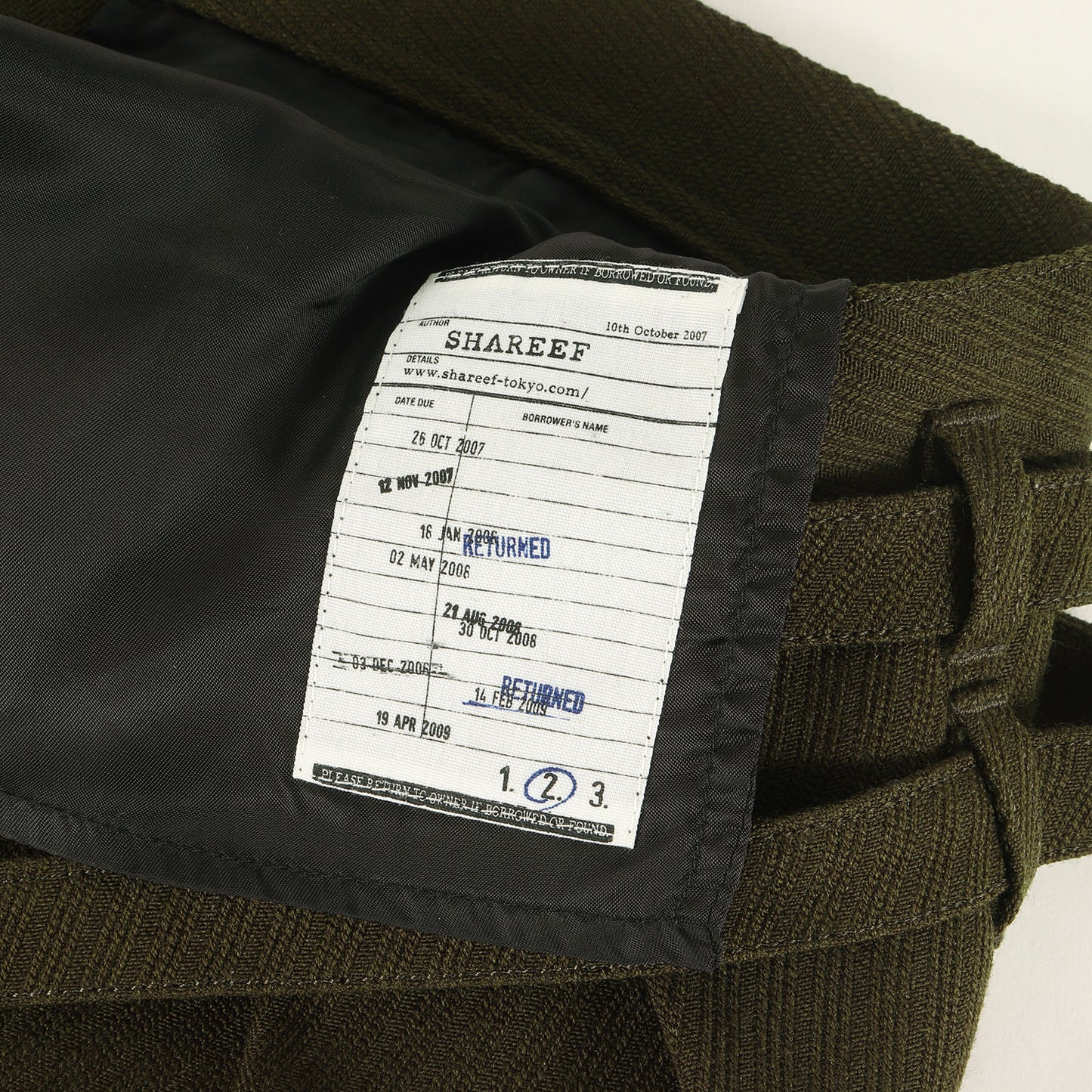 21AW 2連ベルト ツイル ワイドパンツ (DOUBLE BELT PANTS)